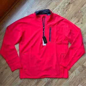 NWT Turtleson Armstrong Quarter Zip Wind Shirt Red Size S